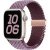 Braided Nylon Strap with Buckle for Apple Watch 1/2/3/4/5/6/7/8/9/10/11/SE 38/40/41/42mm - Purple