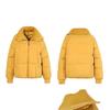 Women in cotton-padded clothes look good in winter and are versatile. This year's popular leather jacket short lapel knitted jacket warm cotton-padde