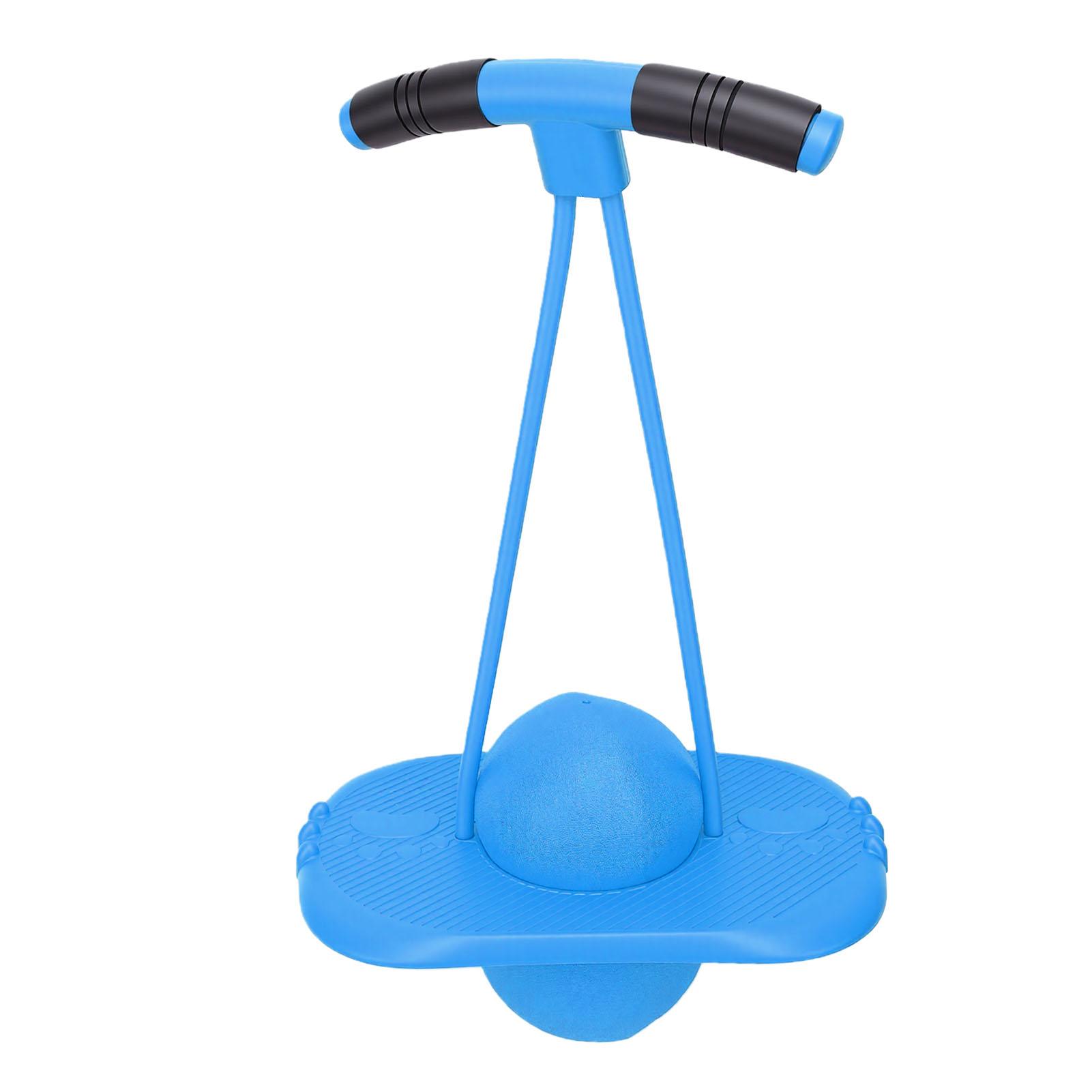 

Bouncing Ball with Handle Pump Balance Exercise High Jump Toy Ball Safe Fun for Kids Boys Girls Blue синий