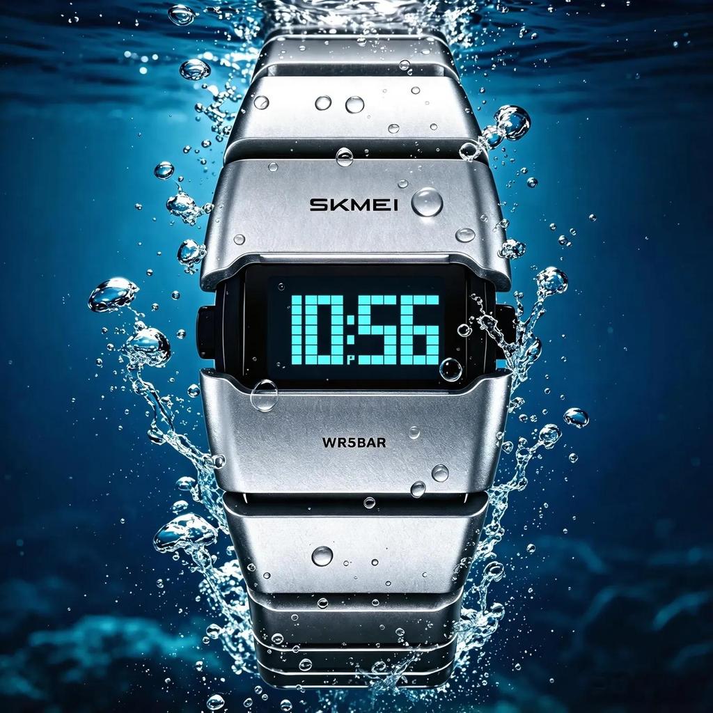 Men's Digital Watch SKMEI Chronograph Gold Sport 2710