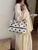 2026 New Korean Casual Polka Dot Tote: Versatile, Large-Capacity Underarm Shoulder Bag