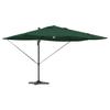 Green Sun Umbrella 351 x 250 x 253 cm Polyester and Aluminum