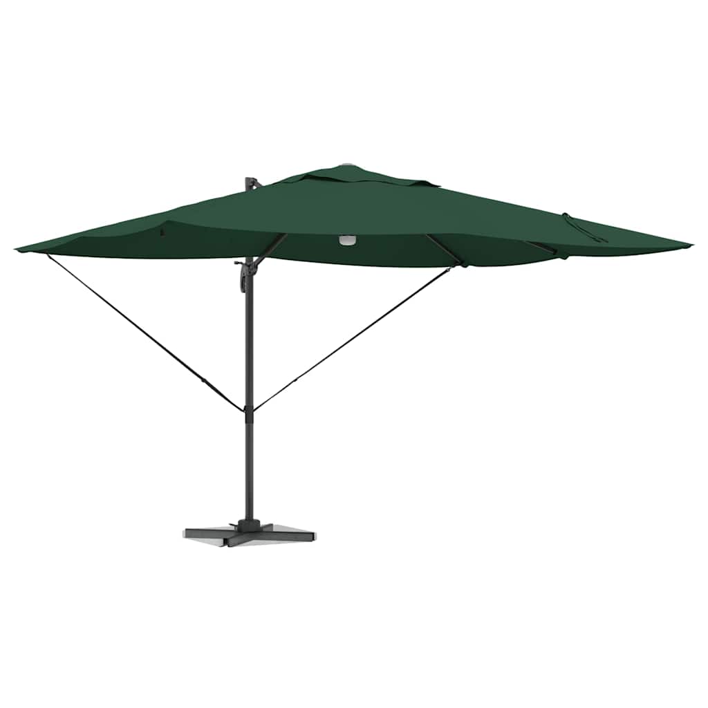 Green Sun Umbrella 351 x 250 x 253 cm Polyester and Aluminum