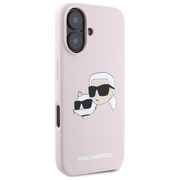 Karl Lagerfeld KLHMP16SSKCHPPLP iPhone16 6.1" pink/pink hardcase Silicone Double Heads Print MagSafe