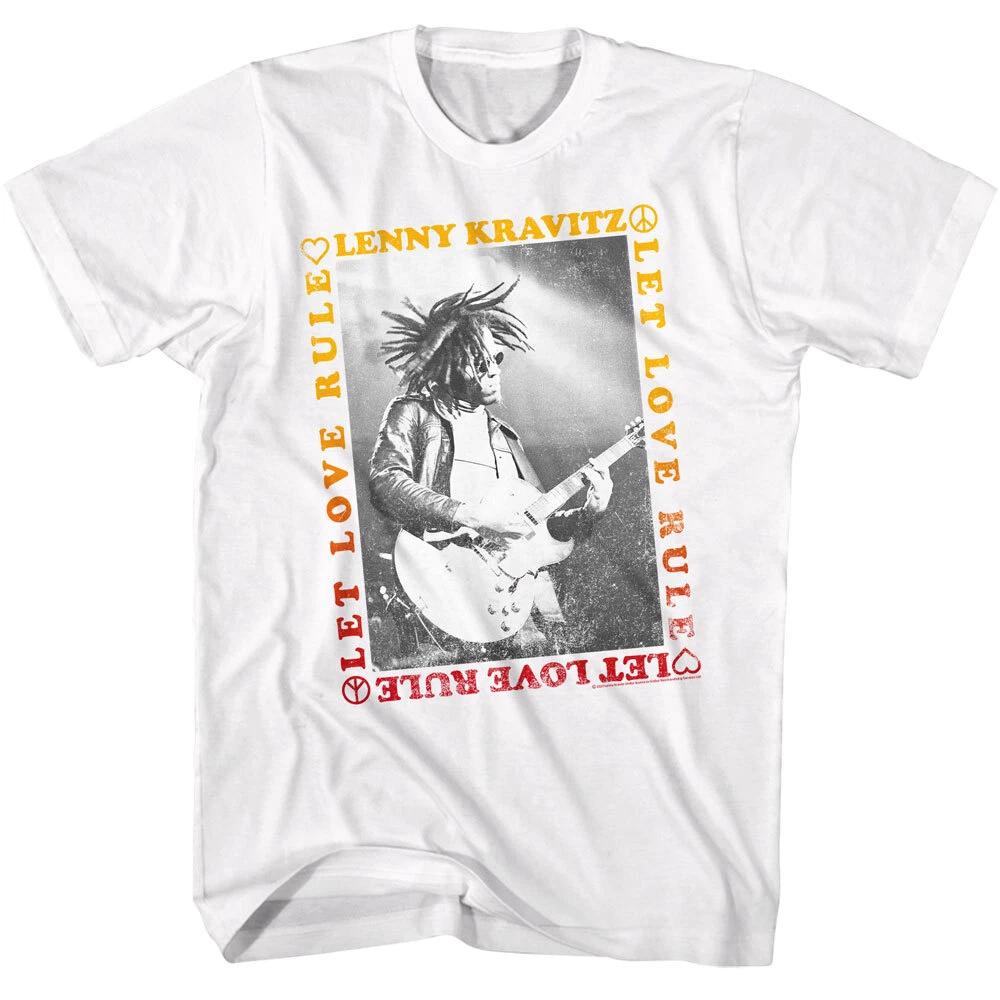 Lenny Kravitz Let Love Rule Boxed Photo Men s T Shirt Funk Reggae Rock Music 4XL