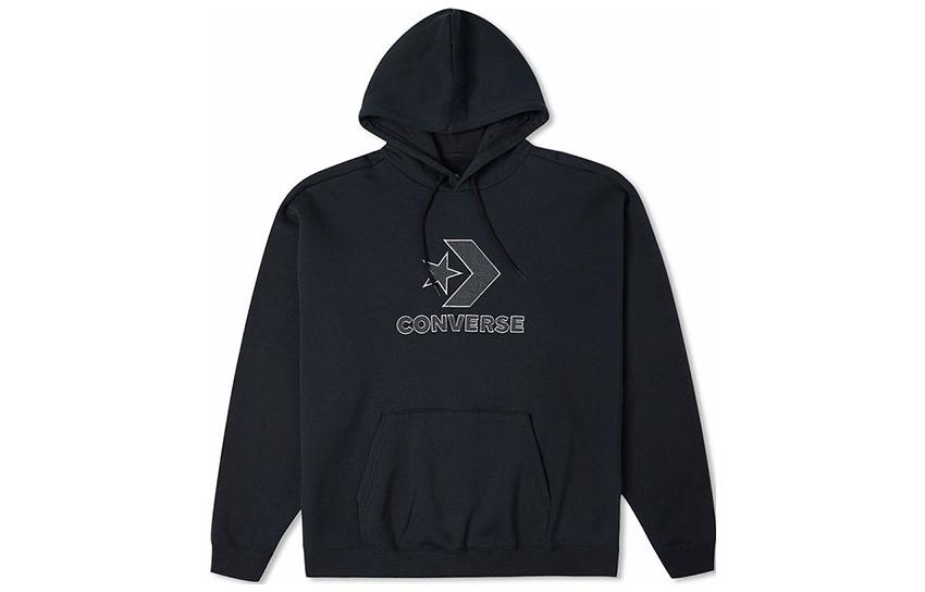 Converse Sweatshirts Unisex Black Hooded Moderate Regular 10024915-A01 XL