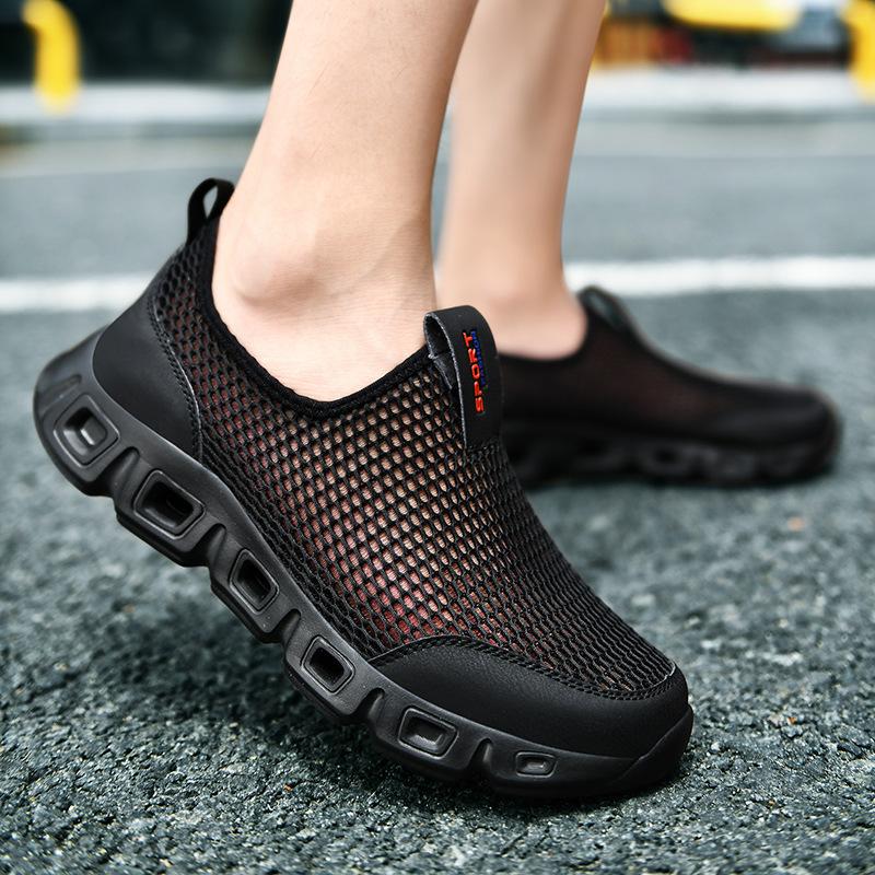 Frühlings-Mesh-Schuhe hohl atmungsaktiv große Größe Paar Reise Sport Mesh Laufschuhe