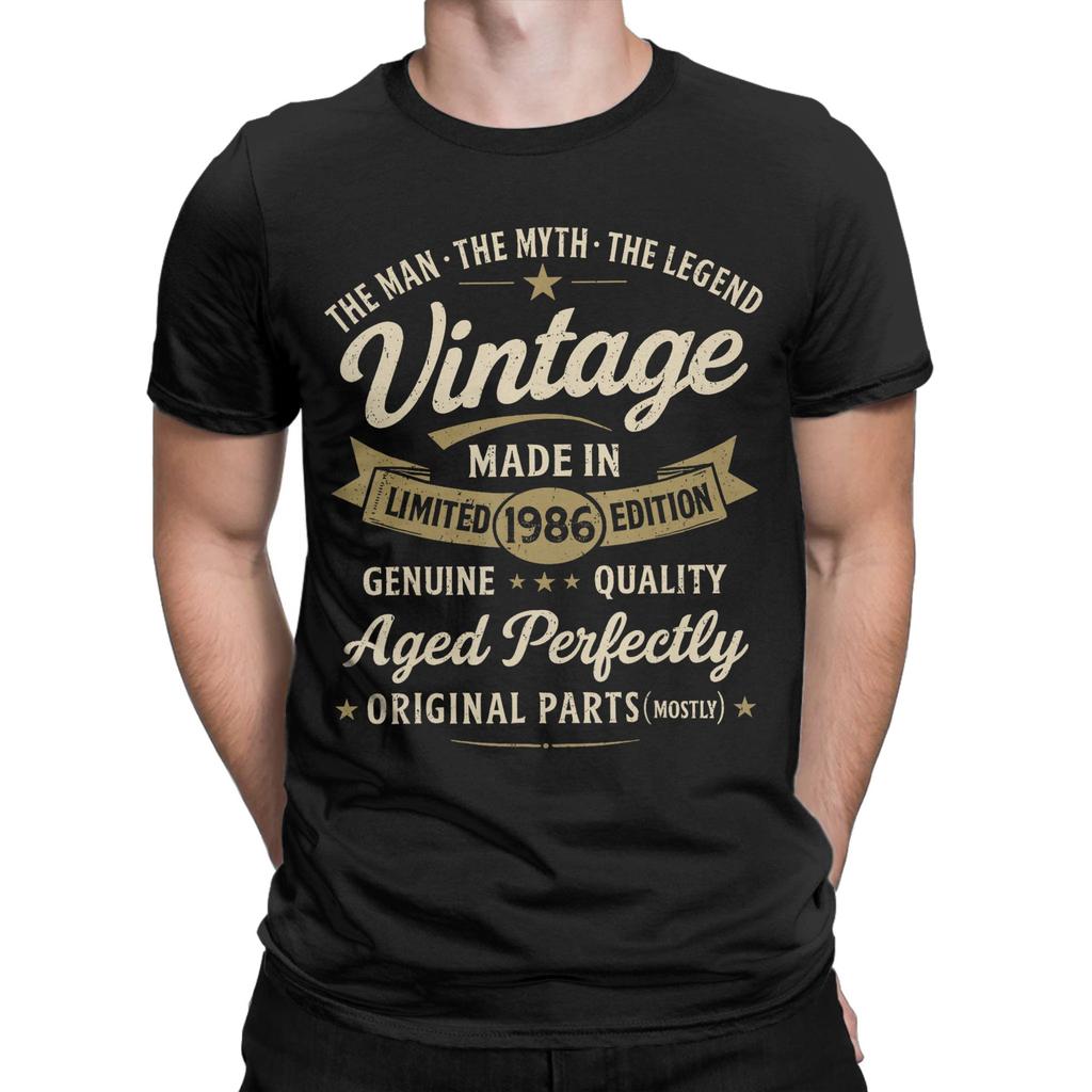 1986 Limited Edition TShirts for Unisex Unisex Retro 40th Birthday Funny 100 Cotton Tees O Neck T Shirts Big Size Tops