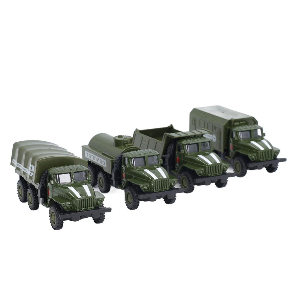 4pcs Mini Diecast Battle Car Simulation Pull Back Alloy Car Models Birthday Present Battle Car Truck