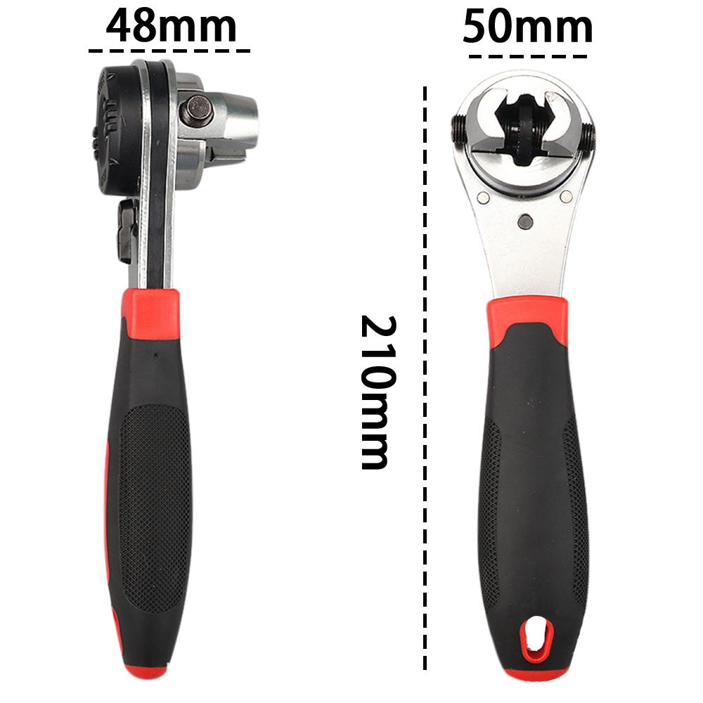 6-22mm Adjustable Ratchet Wrench Rust Corrosion Protection Universal Socket Wrench Car Repair Hand Tool
