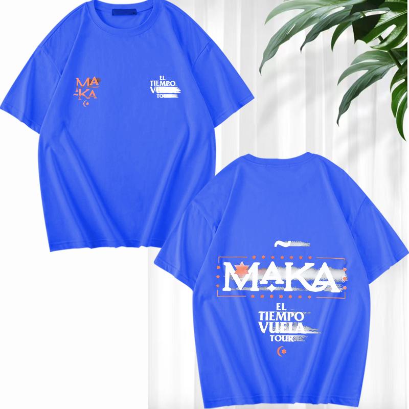 Rapper Maka El Tiempo Vuela Tour Merch T Shirt men women funny Oversized 100% Cotton short sleeve Summer print Unisextops