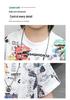 2026 Boys' Korean Style Summer Set: Colorful Dinosaur Print Tee & Denim Shorts