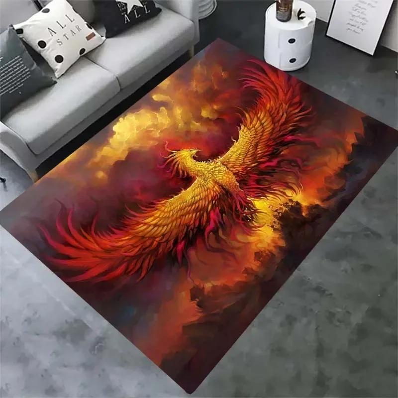 Phoenix Pattern Floor Mats Door Decoration Home Living Room Floor Mats