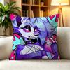 HHelluva Boss Loona Hellhound Teen Demon  Pillow Case Square DoubleSided Sofa Cushion Cover Bedroom Bedside Pillow