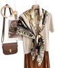 New fashion 111 mulberry silk silk scarf, women's Spring Festival gift for elders to keep warm 111 silk collection