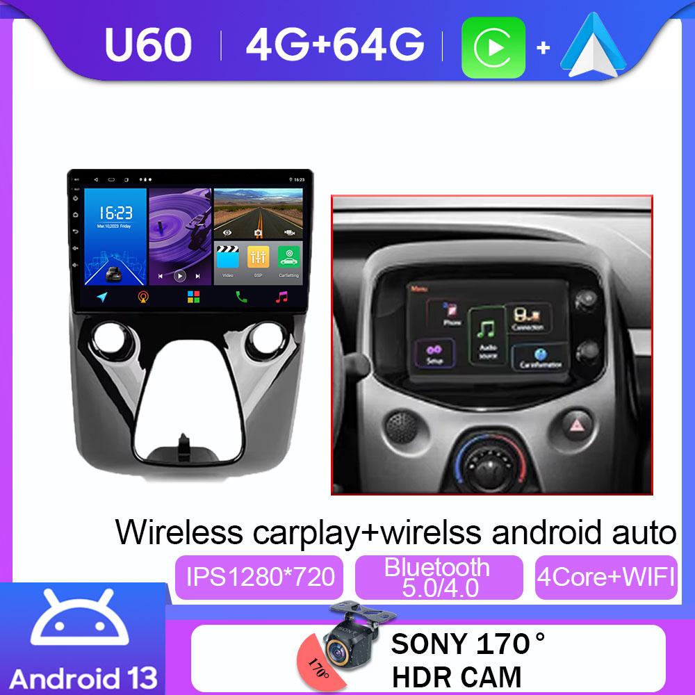 Car Radio For Peugeot 108 For Toyota Aygo B40 2014 - 2021 Android OS Navigation 4G WIFI BT No 2Din DVD GPS CPU Multimedia Player
