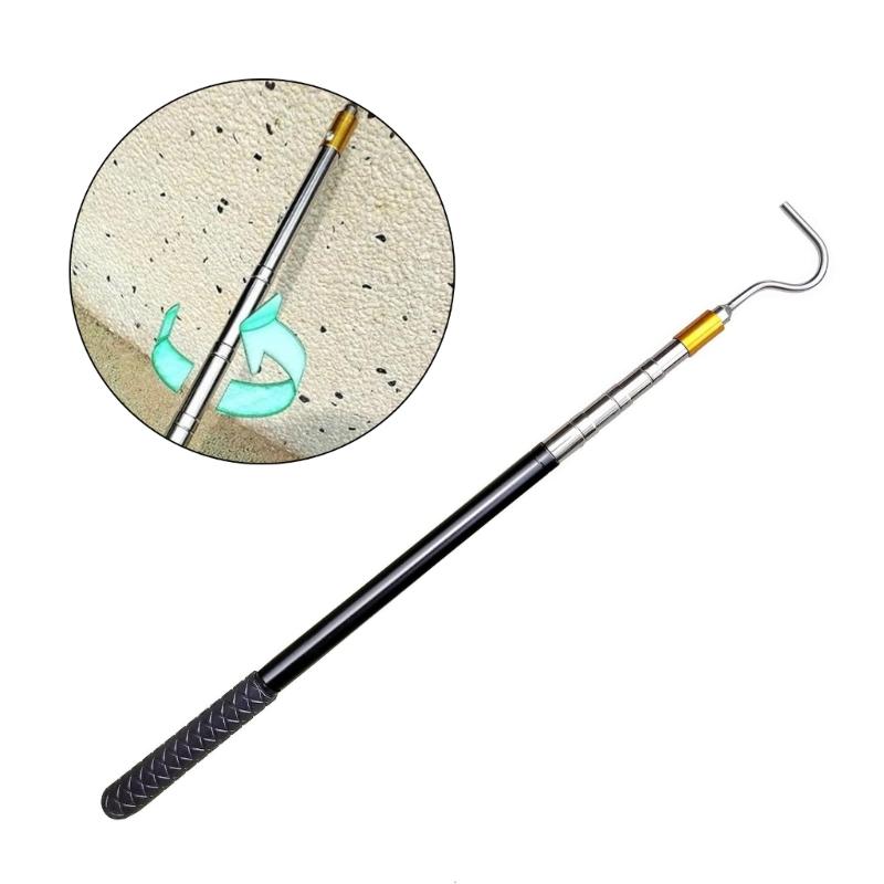 Portable Awning Opening Rod Snake Handling Tool Stainless Steel Pull Rod Heavy Duty Catcher Telescoping Poles Enduring
