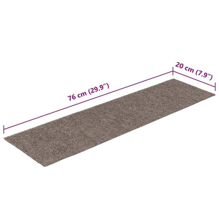 VidaXL Self-adhesive Stair Treads 30 Pieces 76 X 20 Cm Beige Rectangular 3365730