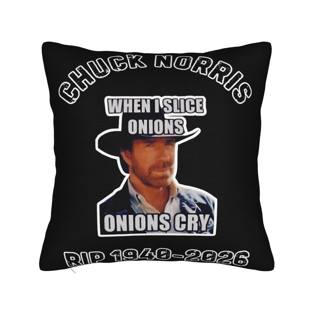 Decorative Pillowcase Rip Chuck Norris Never Dies Stuff Bed Pillow Case Cover Square Style Multiple Sizes