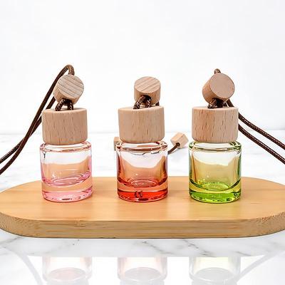 Car Essential Oil Diffuser Empty Perfume Bottle 1Pcs Small Round Cap Pendant Hanging Aromatherapy Decor for Car Accessories