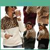 Stylish Leopard Print Coat For Women With Fluffy Hoodie And Warm Pullover Design