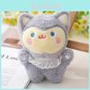 Adorable Fluffy Lace Fox Keychain Plush Toy Soft And Cute Animal Stuffed Doll
