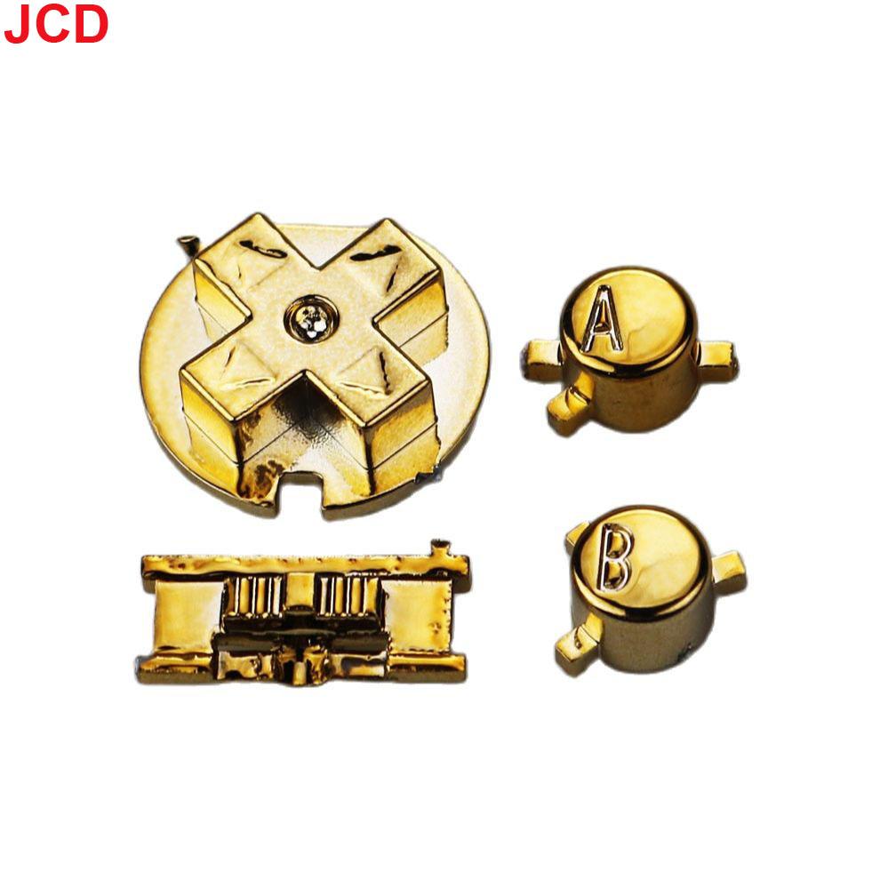 JCD 1set  Electroplating DIY Button For Game Boy Button Shell For GBC Game Replacement Button D-Pad A B Buttons Kit