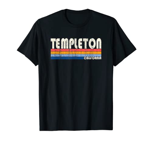Vintage Retro 70s/80s Style Templeton, California Hometown T-Shirt