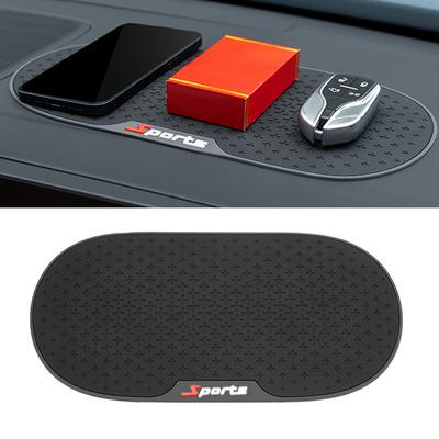 Tapete antiderrapante para painel de carro, almofada de PVC para automóveis, estilo interior, tipo cruzado, para telefone, suporte para óculos de sol, acessórios