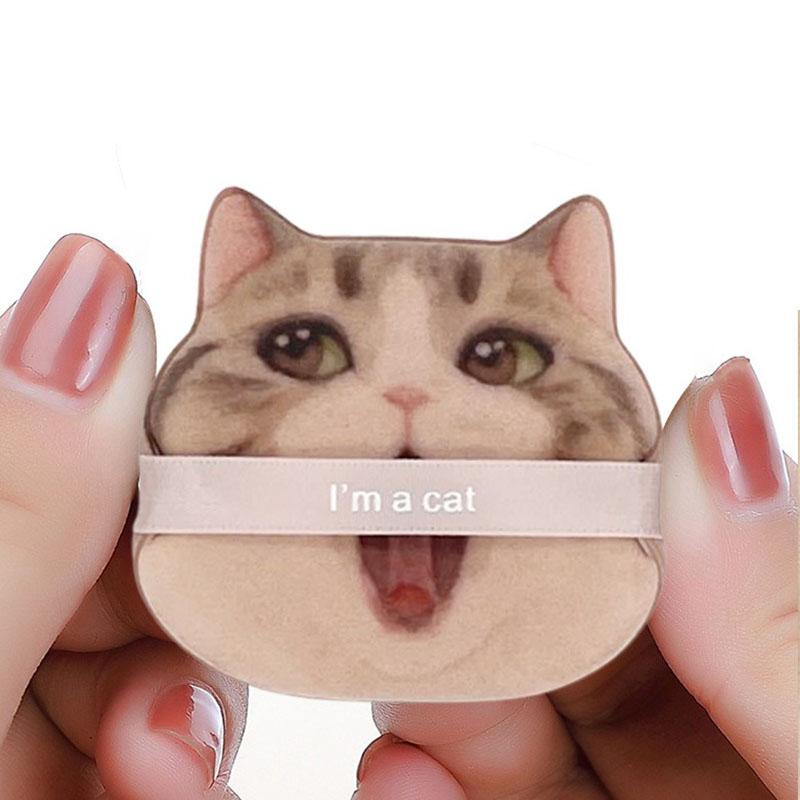 1/4pcs Cat Air Cushion Powder Puff Double-sided Wet Dry Air Cushion Puff Foundation Sponge Makeup Puff Cushion Tools HZFP05