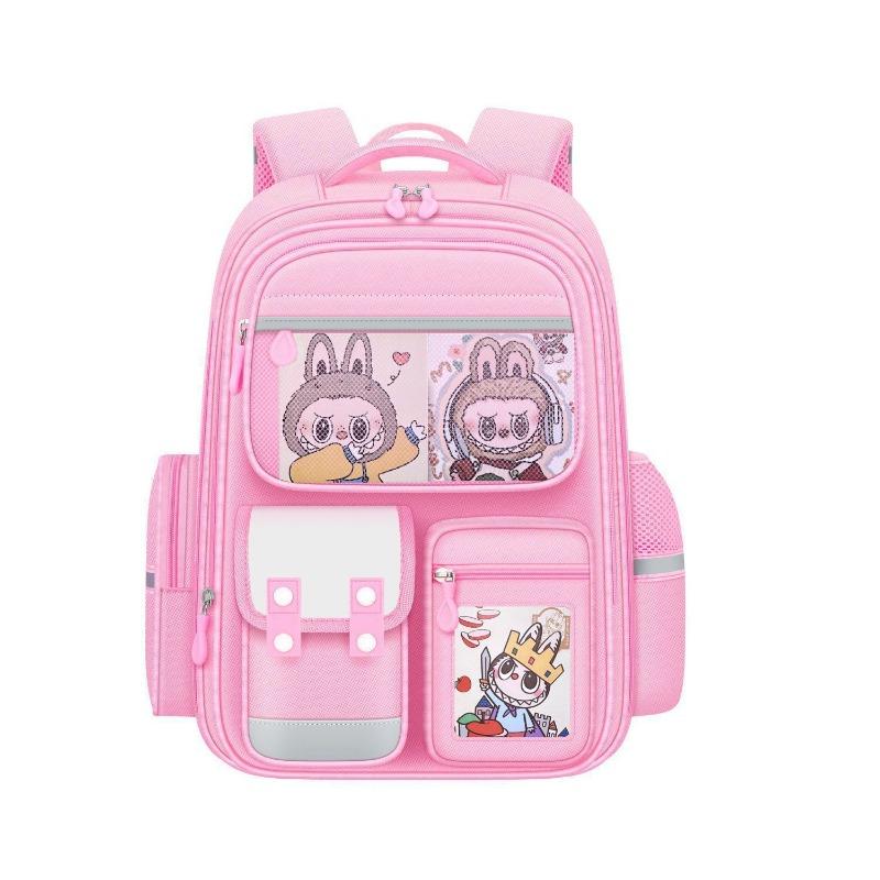 New Schoolbag for Girls and Primary School Students, Light Burden Reduction and Spine Protection, Large-capacity Children's and Boys' Backpack.