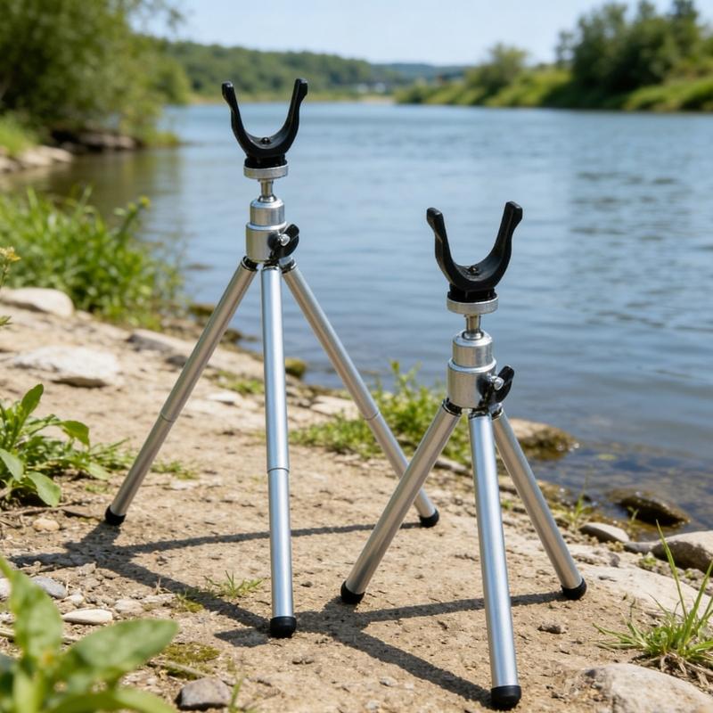 Quick Setups Foldable Fishing Rod Holder Make Of Rustproof Aluminum Perfect For Lake River Ocean Universal Rod Brackets