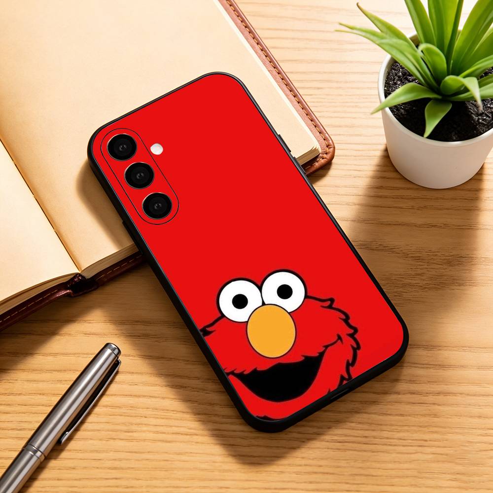 

E-ElmoS R-Red Phone Case For Samsung Galaxy A73,A72,A71,A70,A53,A52,A51,Soft Silicone Black Cover Samsung a41