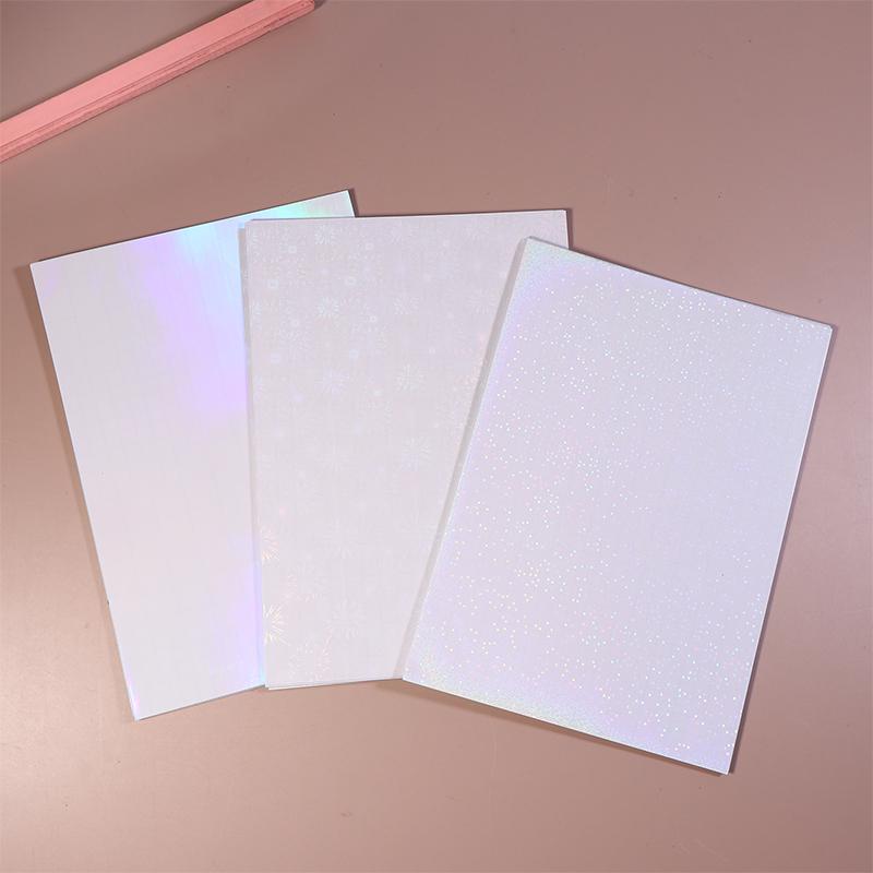20 Foi Film Laminare la Rece Hologramă Sticlă Spartă Card Foto Film Laminare Autocolant A4 Stea Punct Lucios Film Holografic Foto