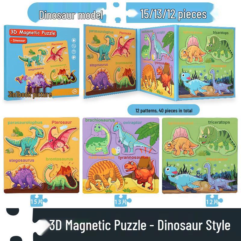 Magnetic Puzzle Board for Kids Ages 1-6: Early Education & Logic Development