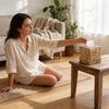 Rattan Tissue Box Holder With Lid For Living Room And Bathroom Decor