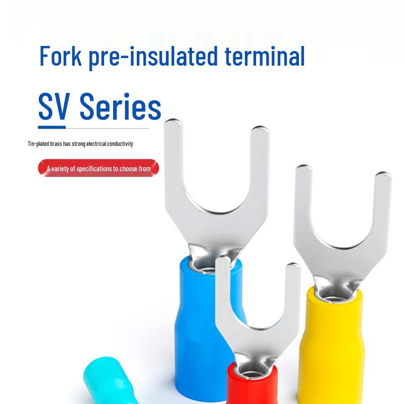 Pre-Insulated Brass Fork Crimp Terminal