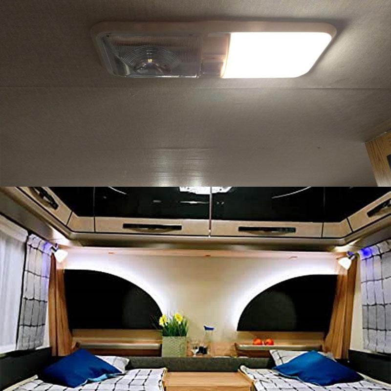 12-24V RV LED Dome Light Boat Camper Trailer Caravan Car Double Ceiling Light Indoor Lighting Universal Car Accessories