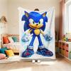 Blanket Cute Cartoon Sonic Anime Theme Throw Blanket Flannel Blanket Best Gifts for Boys for Living Room Car Camping Comfortable