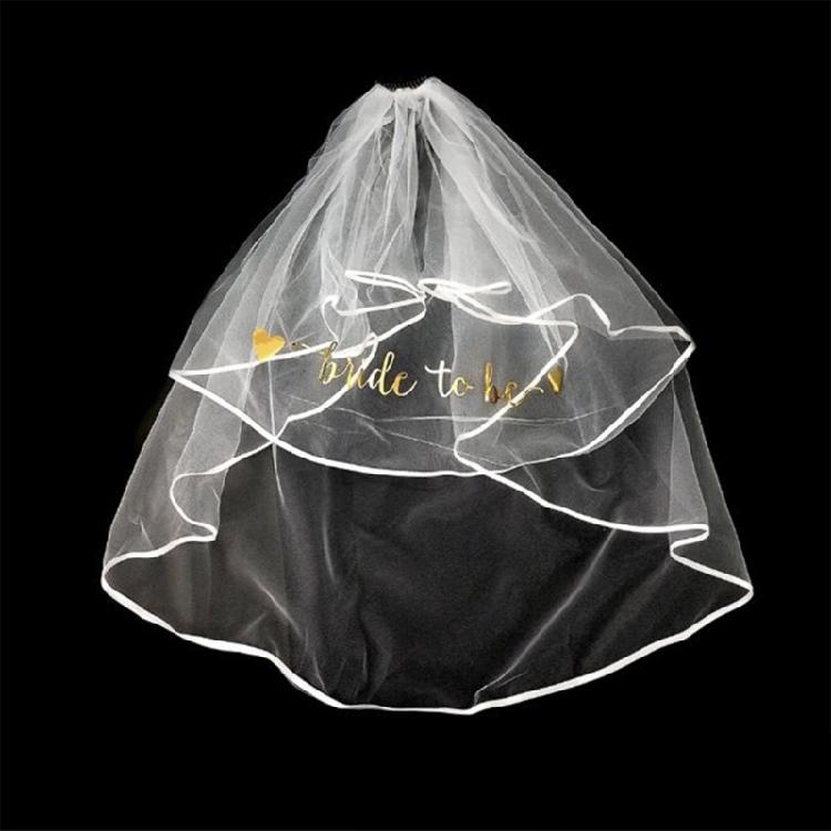 Bachelorette Party Veil Bride To- Be Veil Bride Veil For Wedding Veil Short Veil