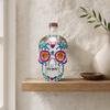 Yousheng Skull Shape Glass Whiskey Decanter, 350ml Liquor Bottle with Stopper, 3D Gothic Home Bar Decor, Unique Gift for Men