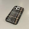 Плед фланелевий чохол для телефону Apple Iphone16promax-Houndstooth Drop-Resistant ПВХ жорсткий фланелевий чохол для телефону Iphone16/15/14/13/Pro/Promax