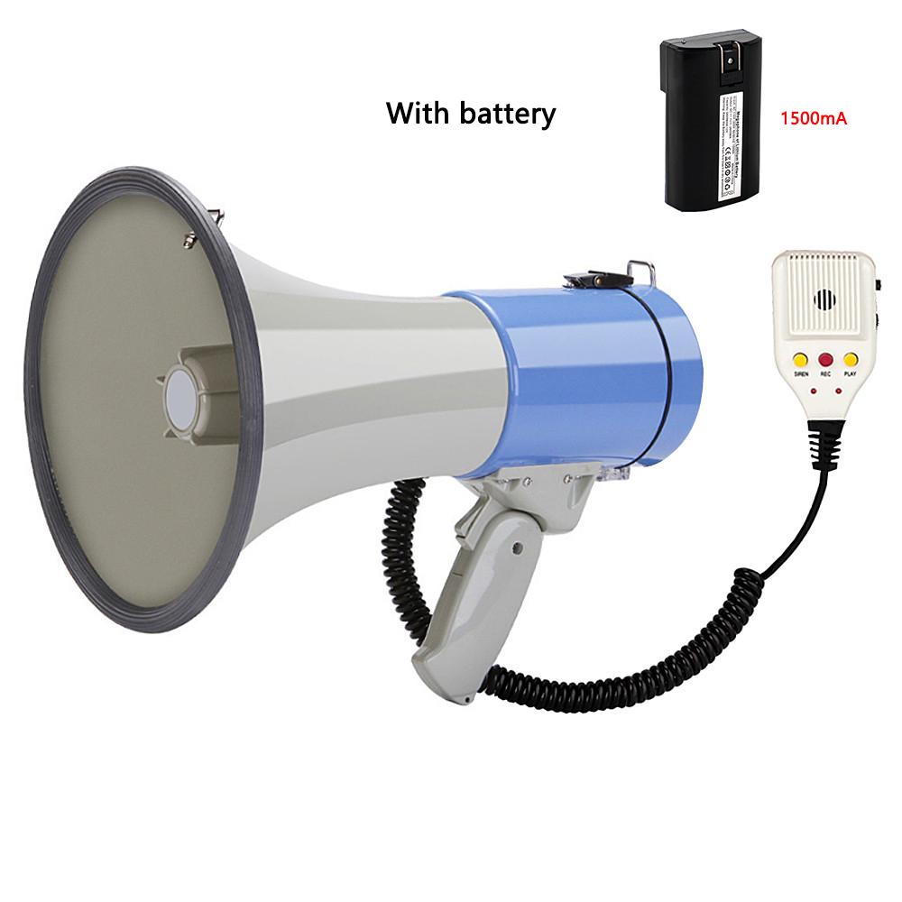 

Ручной микрофон 50 Вт, мегафон с Bluetooth-записью, большой калибр, мегафон с сиреной, мощный громкоговоритель на открытом воздухе, USB with battery