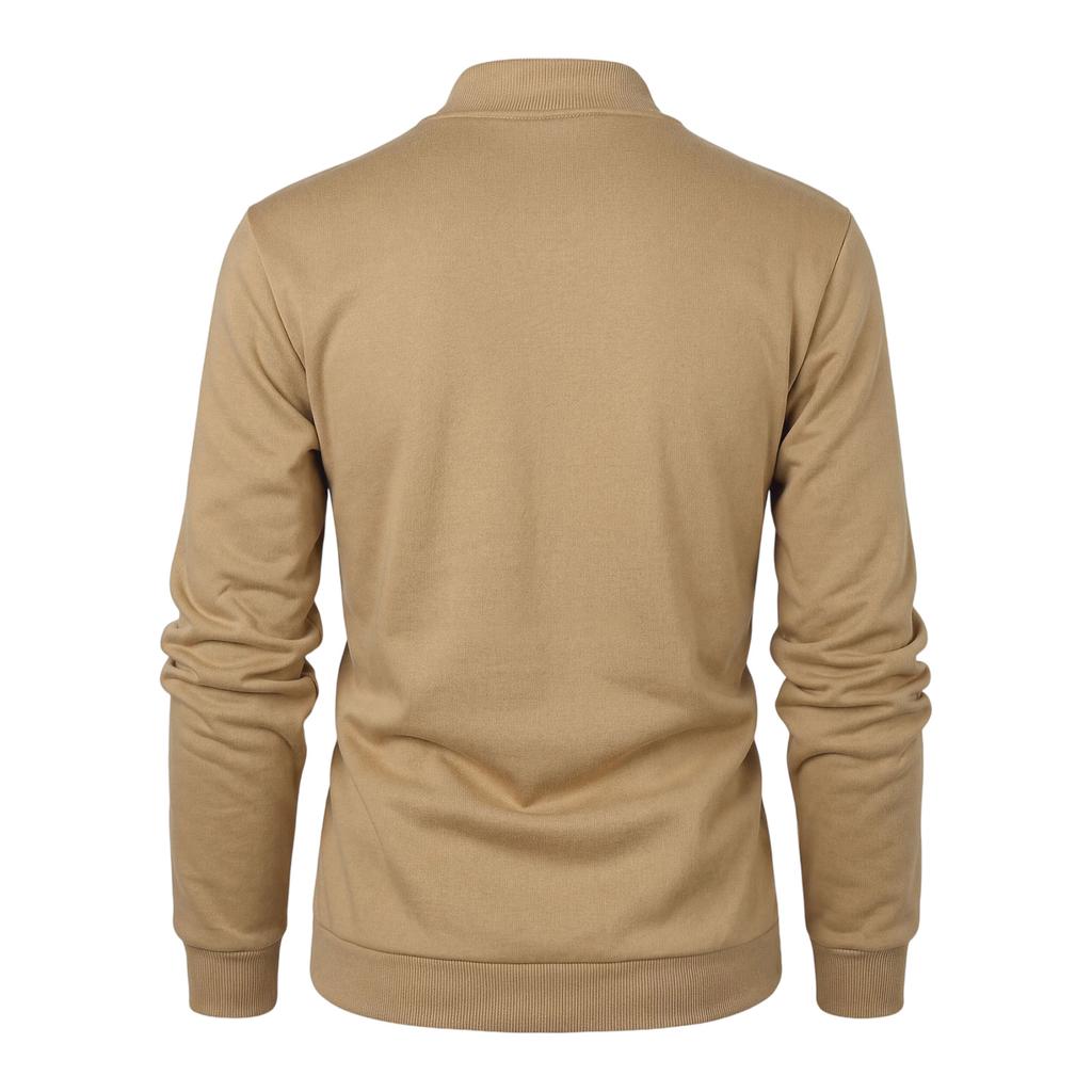 Men's Stand Collar Long Sleeve Jacket Casual Fashion for Everyday Wear