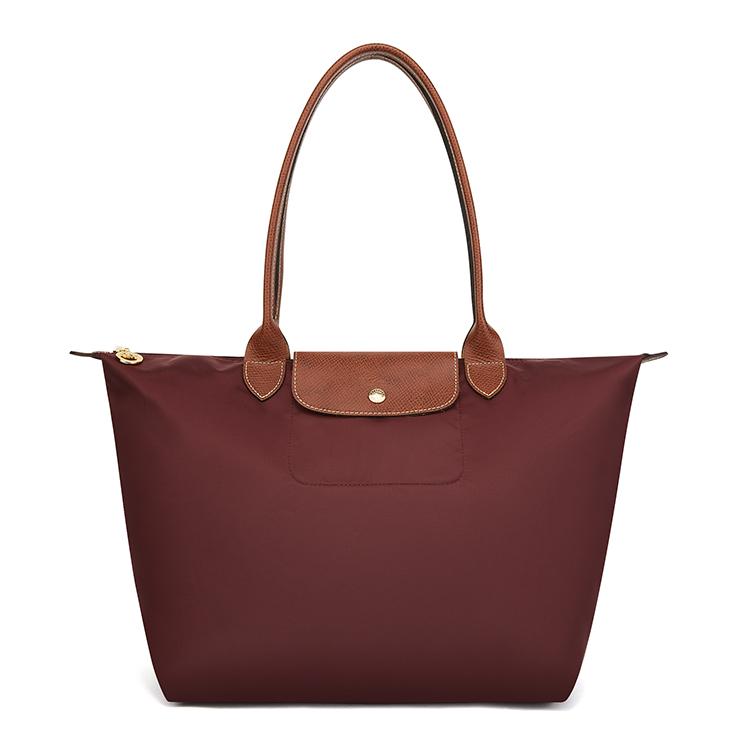 

Longchamp Le Pliage Double Handle Zipper Closure Recycled Canvas Tote Shoulder Bag Women bags Brown 1899089P87 Basic Set (Bag)
