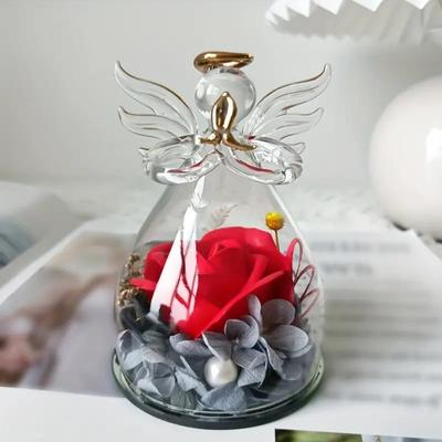 Eternal Flowers Mother's Day Birthday Gift, Angel Wedding with Beautiful Roses