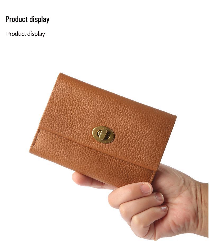 2024 Koreanischer Stil Echtes Leder Multifunktionale Geldbörse: Kompaktes Retro Kartenetui & Münzfach