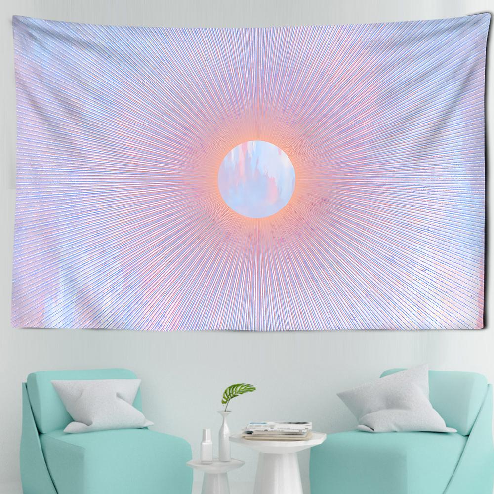 Pink Moon Starry Tapestry Universe Wall Hanging Room Dorm Tapestries Cartoon Art Home Psychedelic Kawaii Bedroom Decor Tapestry