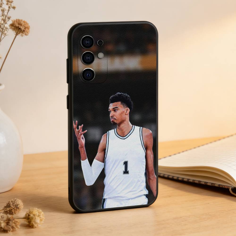 

Basketball Star Victor Wembanyama Phone Case Black Silicone Soft For Samsung S25,S24,S21,S22,S23,S30,Ultra,S20,Plus,Fe,Lite Samsung S30Ultra5G