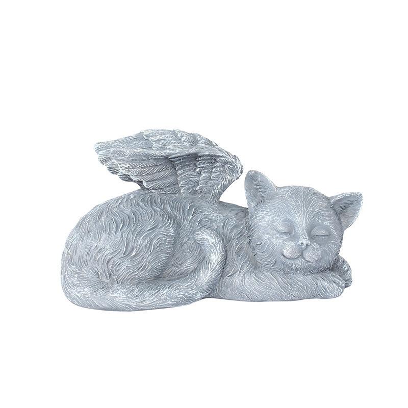 Angel Cat and Dog Garden Design Ornaments Resin Handicrafts Leisurely Cats and Dogs Basking In the Sun Angel Cats and Dogs Decoration
